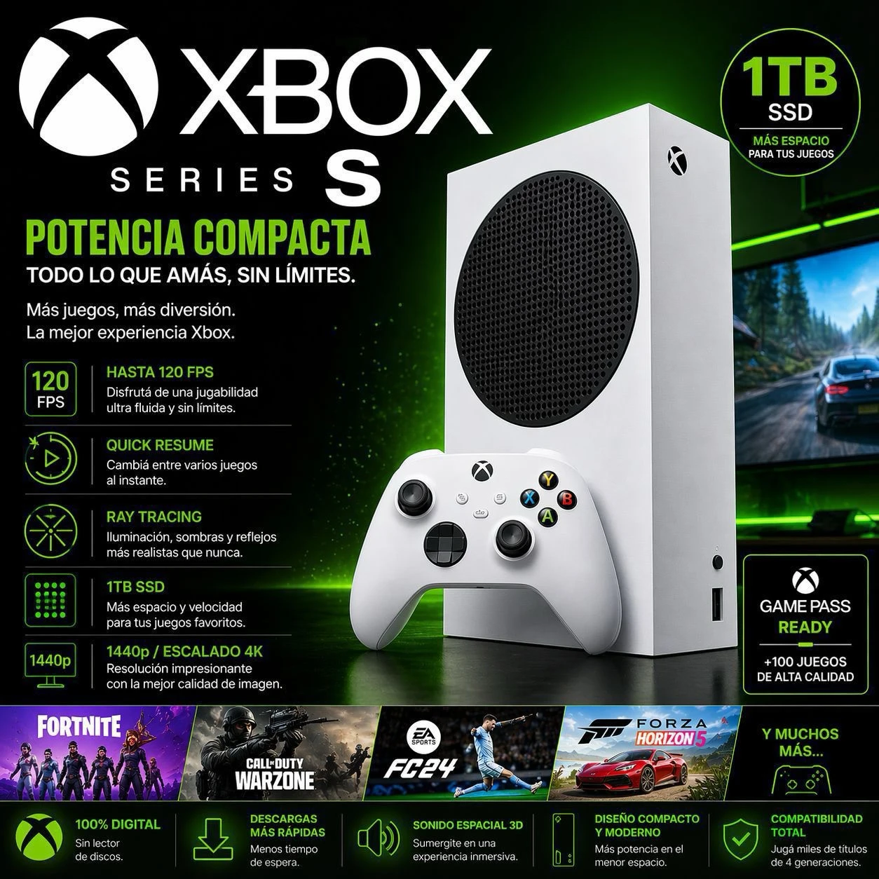 CONSOLA XBOX SERIE S 1TB