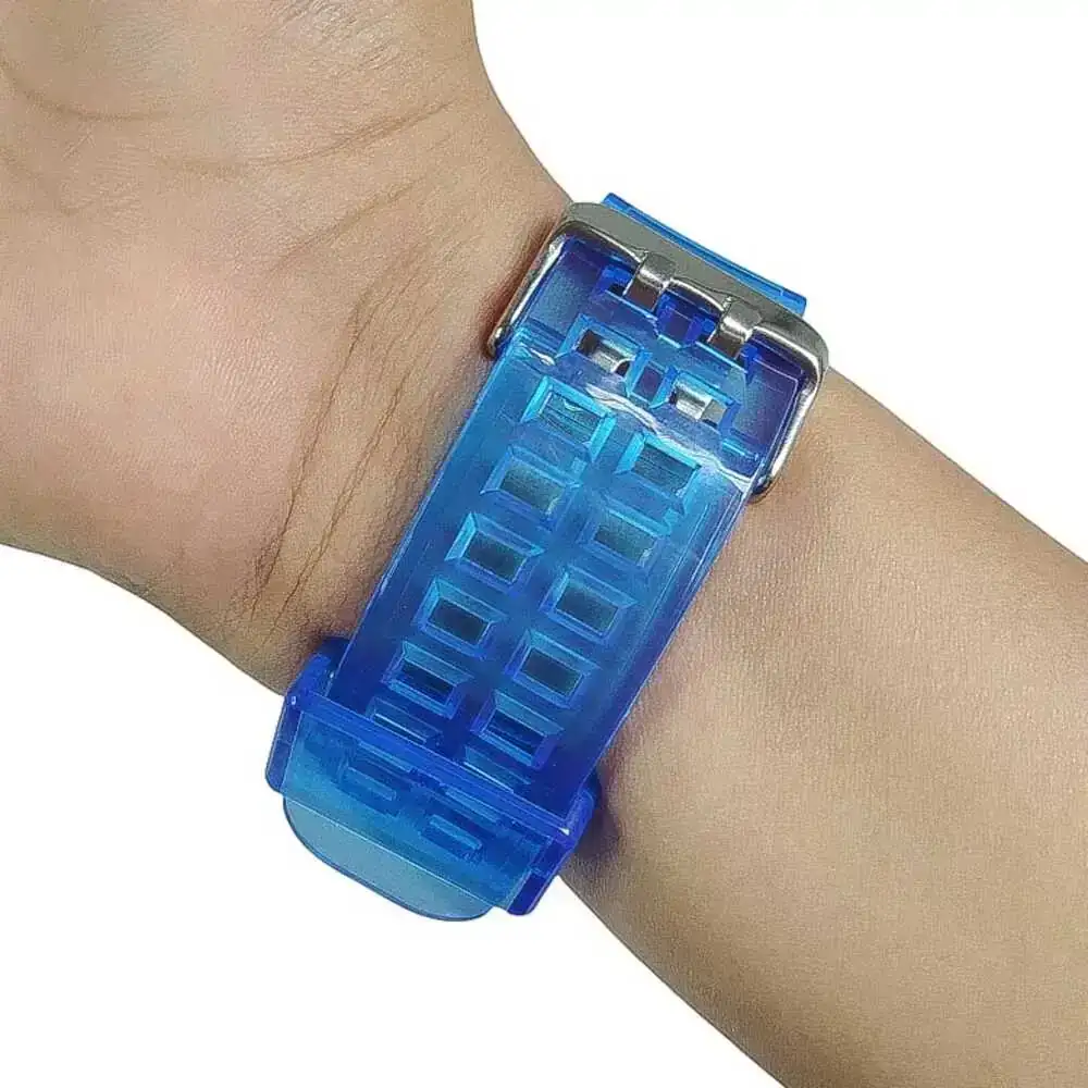 2 en 1 Protector de Pantalla + Correa en Silicona Deportivo Transparente para Smartwatch 42-44 mm Azul 3