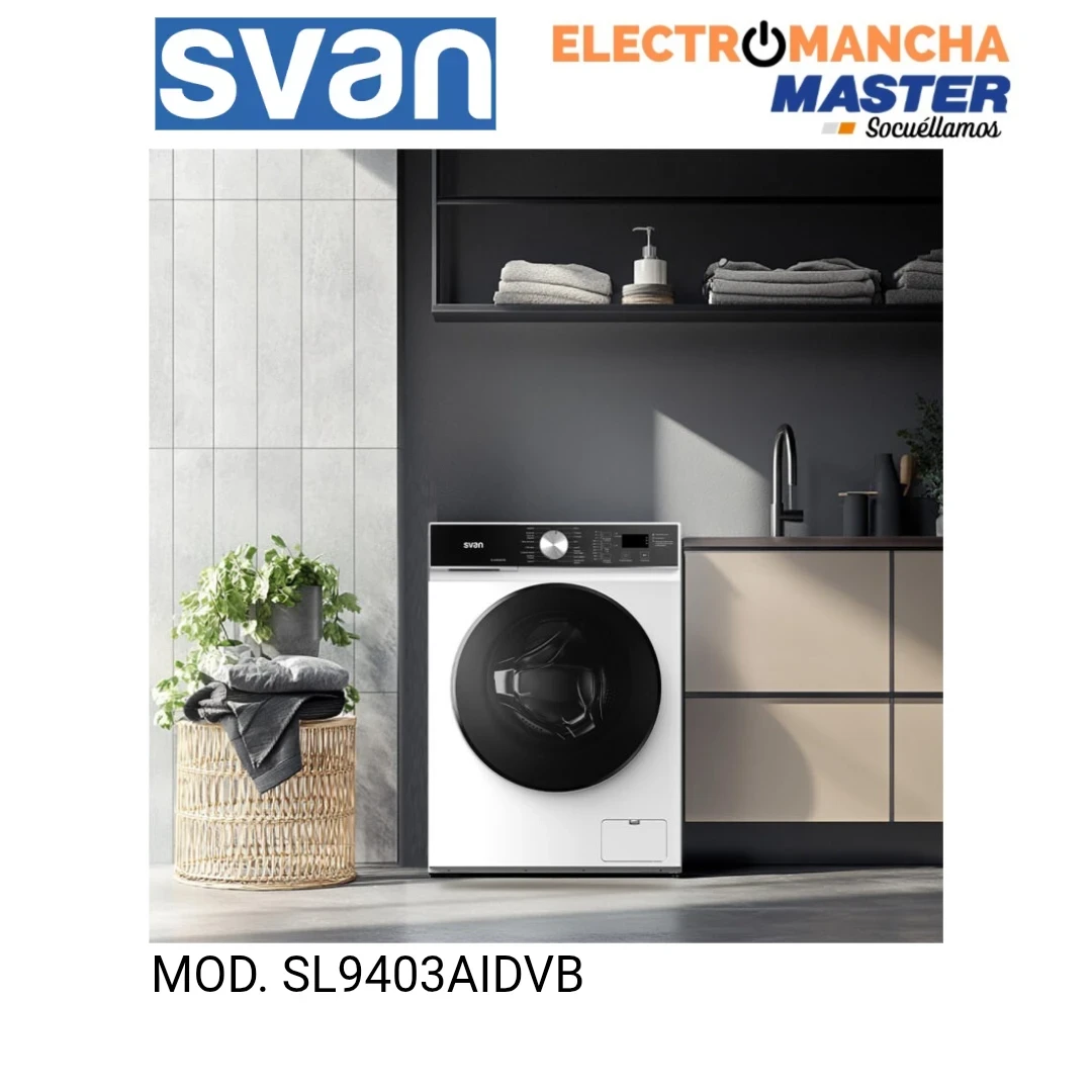 LAVADORA SVAN SL9403AIDVB 9 KG. 1400RPM. A 3