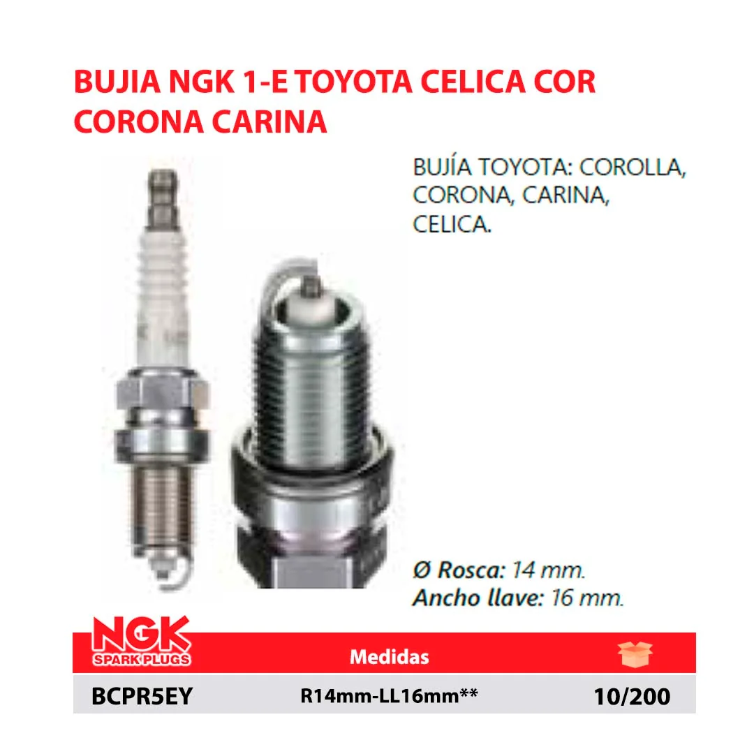 BUJIA NGK 1-E TOYOTA CELICA COR CORONA CARINA R14mm-LL16mm**