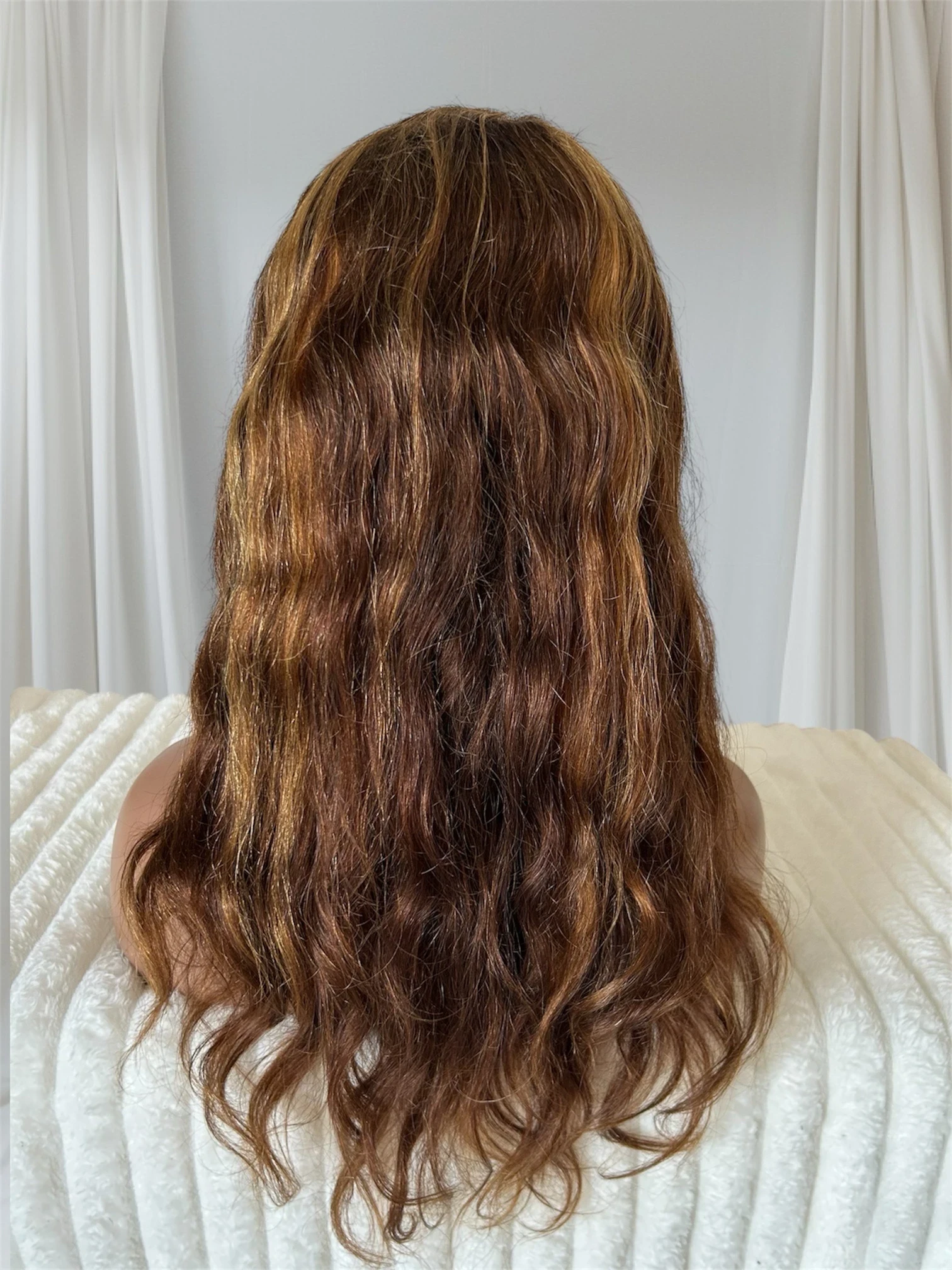 Peluca Cabello Humano 4/27 de 20 pulgadas, frontal lace 4x4  4