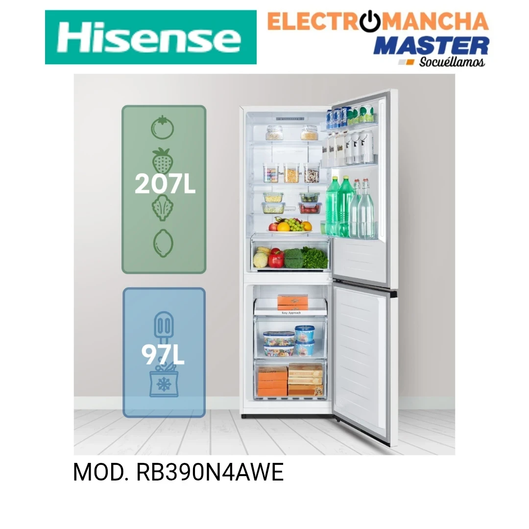 FRIGO COMBI HISENSE RB390N4AWE NF 1,86*60 E BLANCO 7