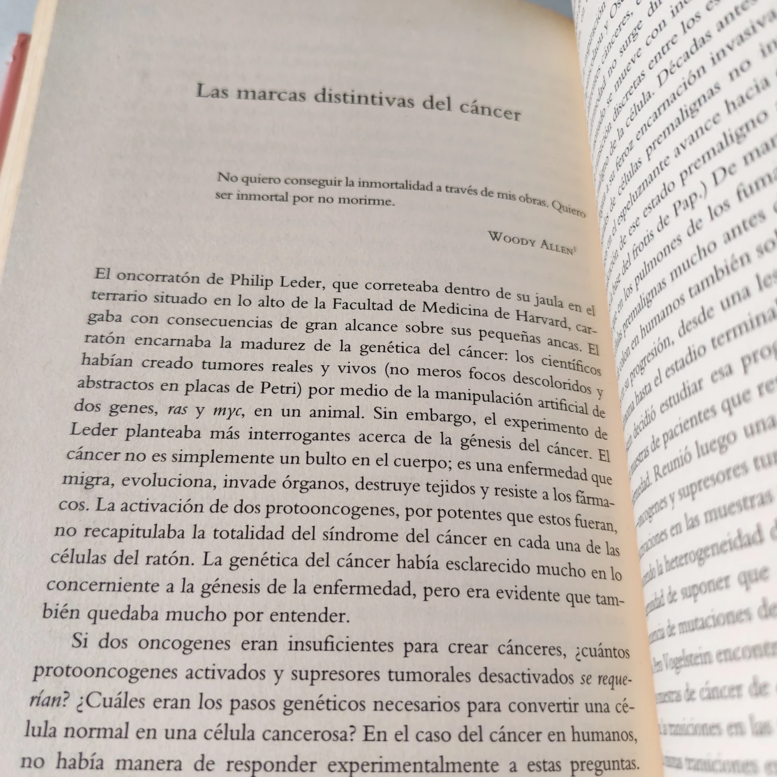 El emperador de todos los males, una biografía del cáncer, S. Mukherjee, usado 3