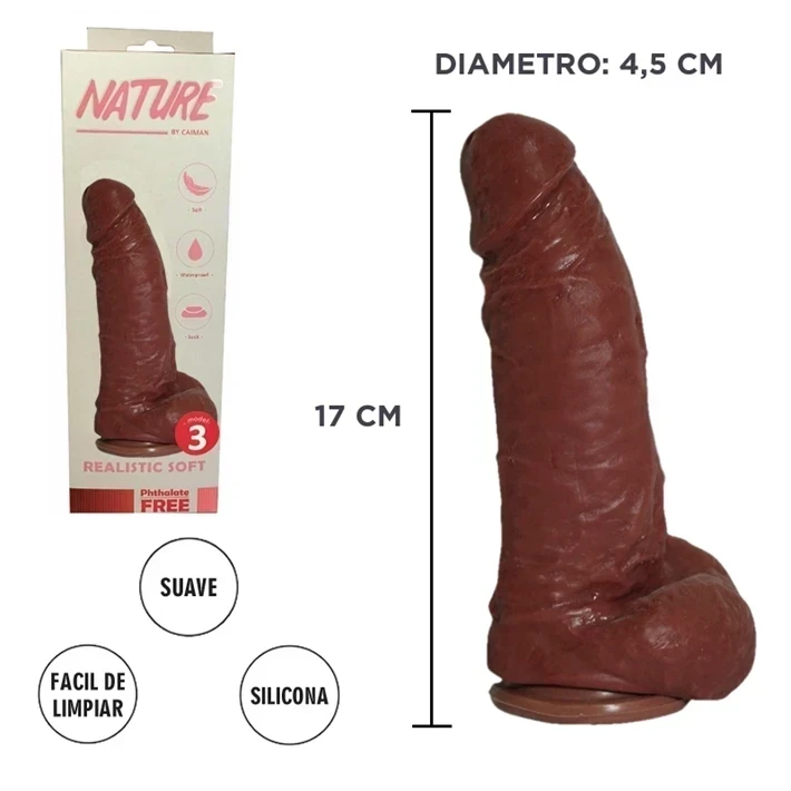 Dildo Cyberskin Mulato con ventosa N°3