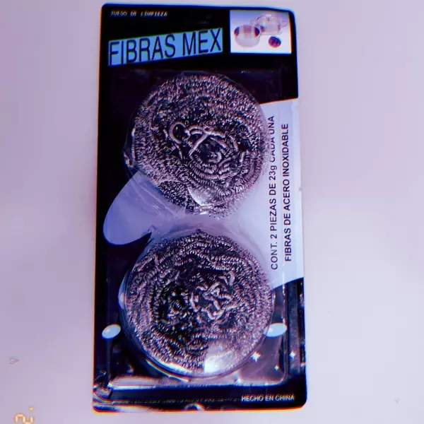 Fibra Mex acero inoxidable 2 pza