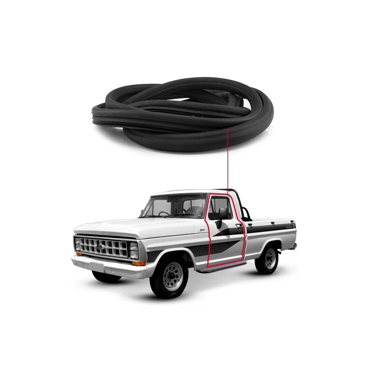 Par De Gomas  De Puerta Ford F1000 / F4000 -   8506012