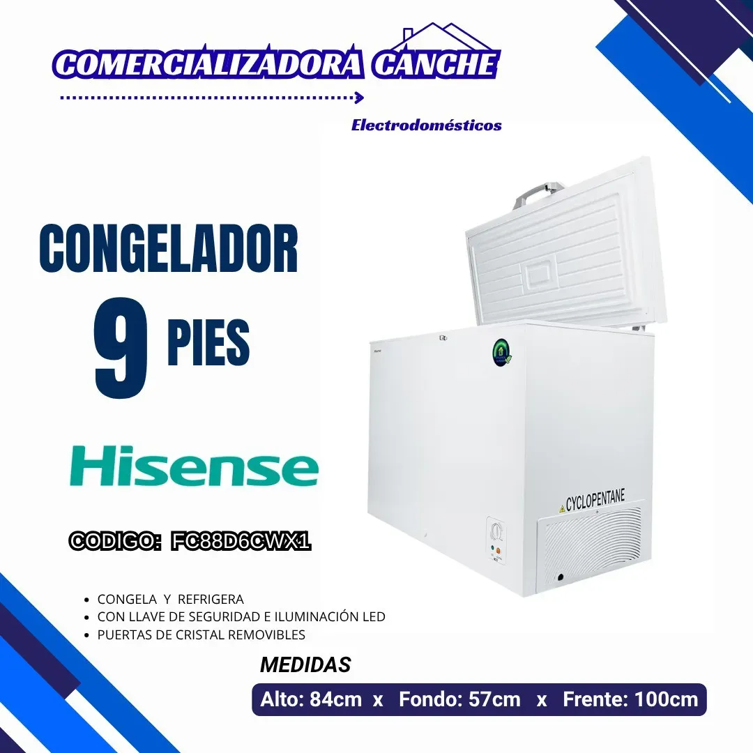 CONGELADOR 9PIES HISENSE