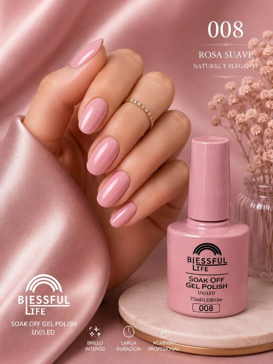 biessful life esmalte semi permanente tono 008