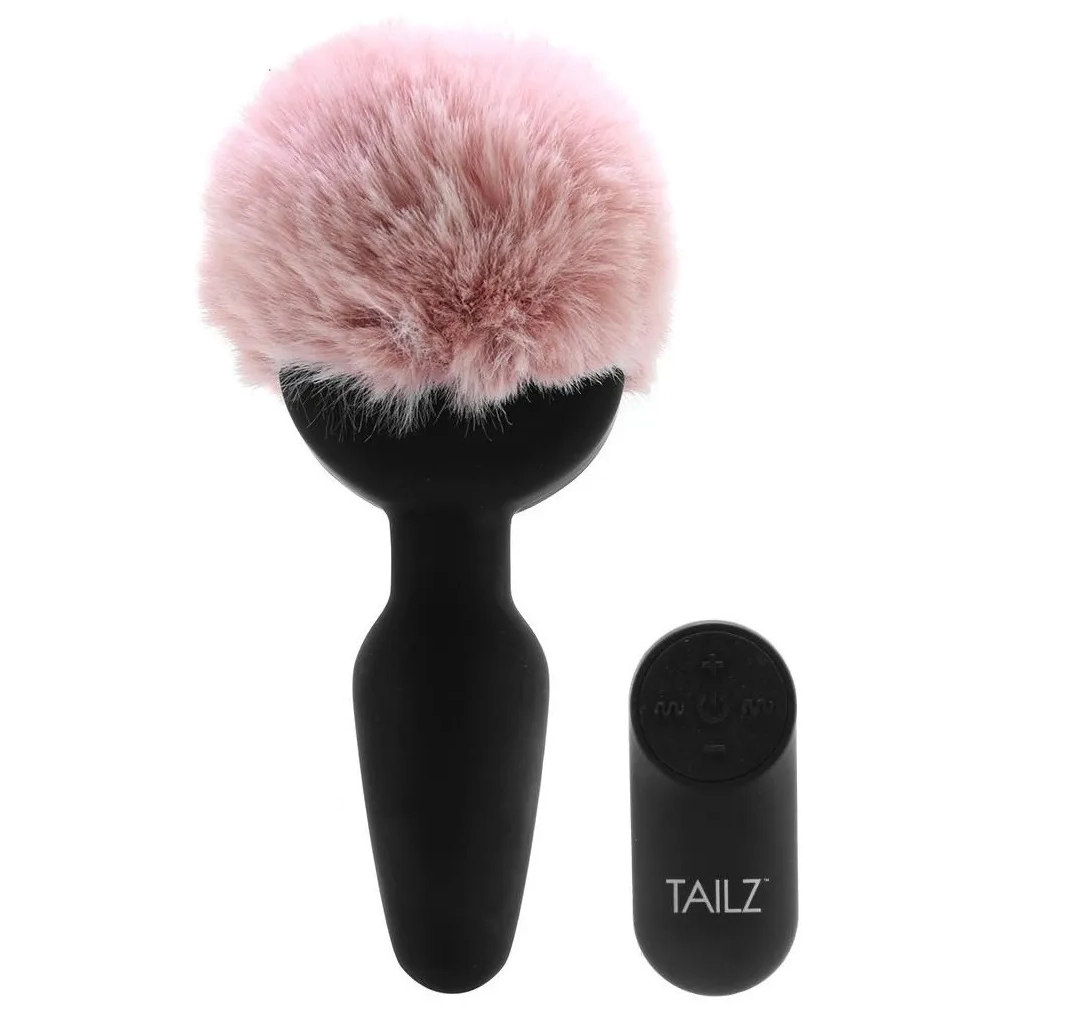 Pink Bunny Tail Anal Plug 4