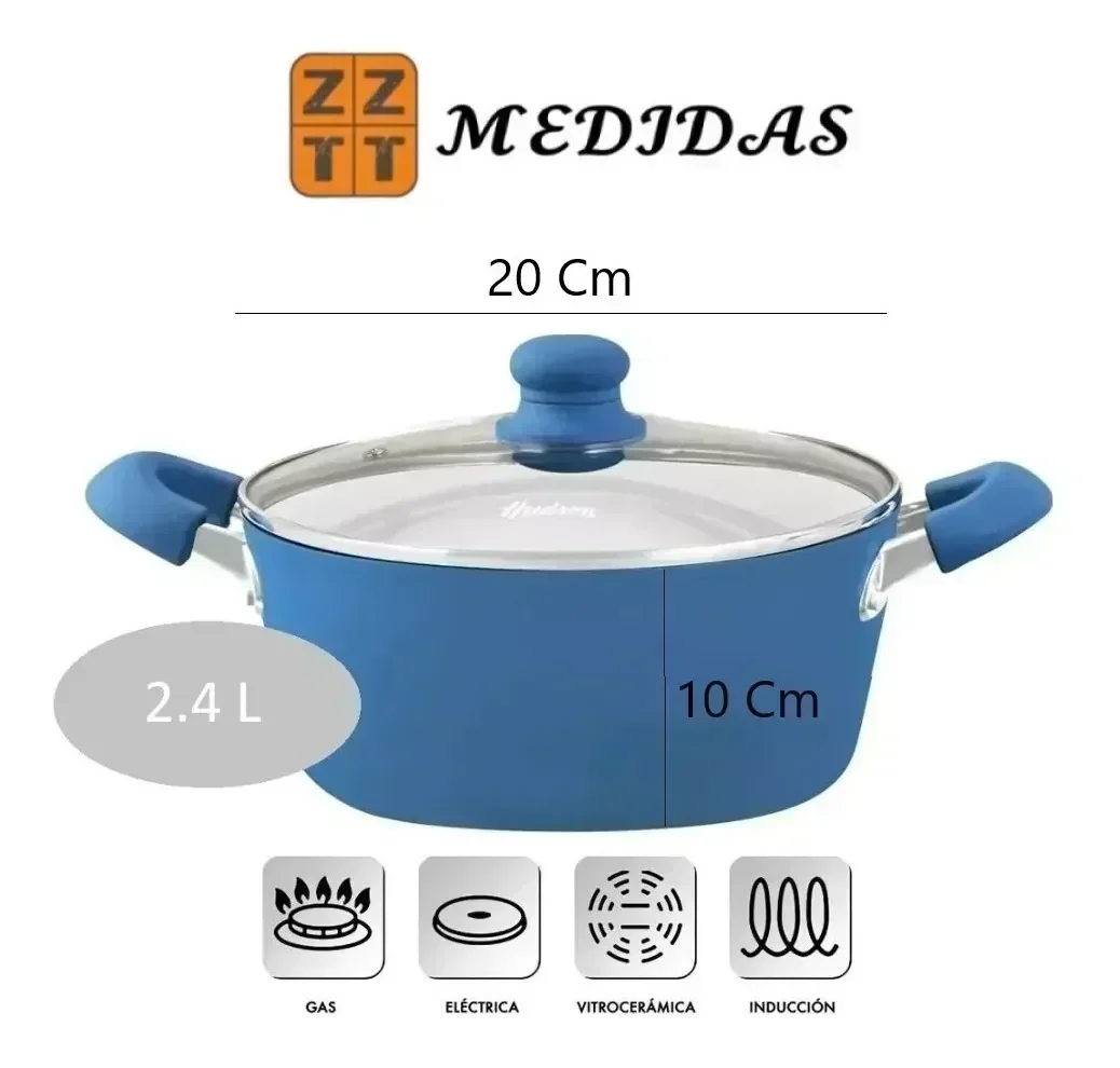 CACEROLA HUDSON AC21G  20cm AZUL 4