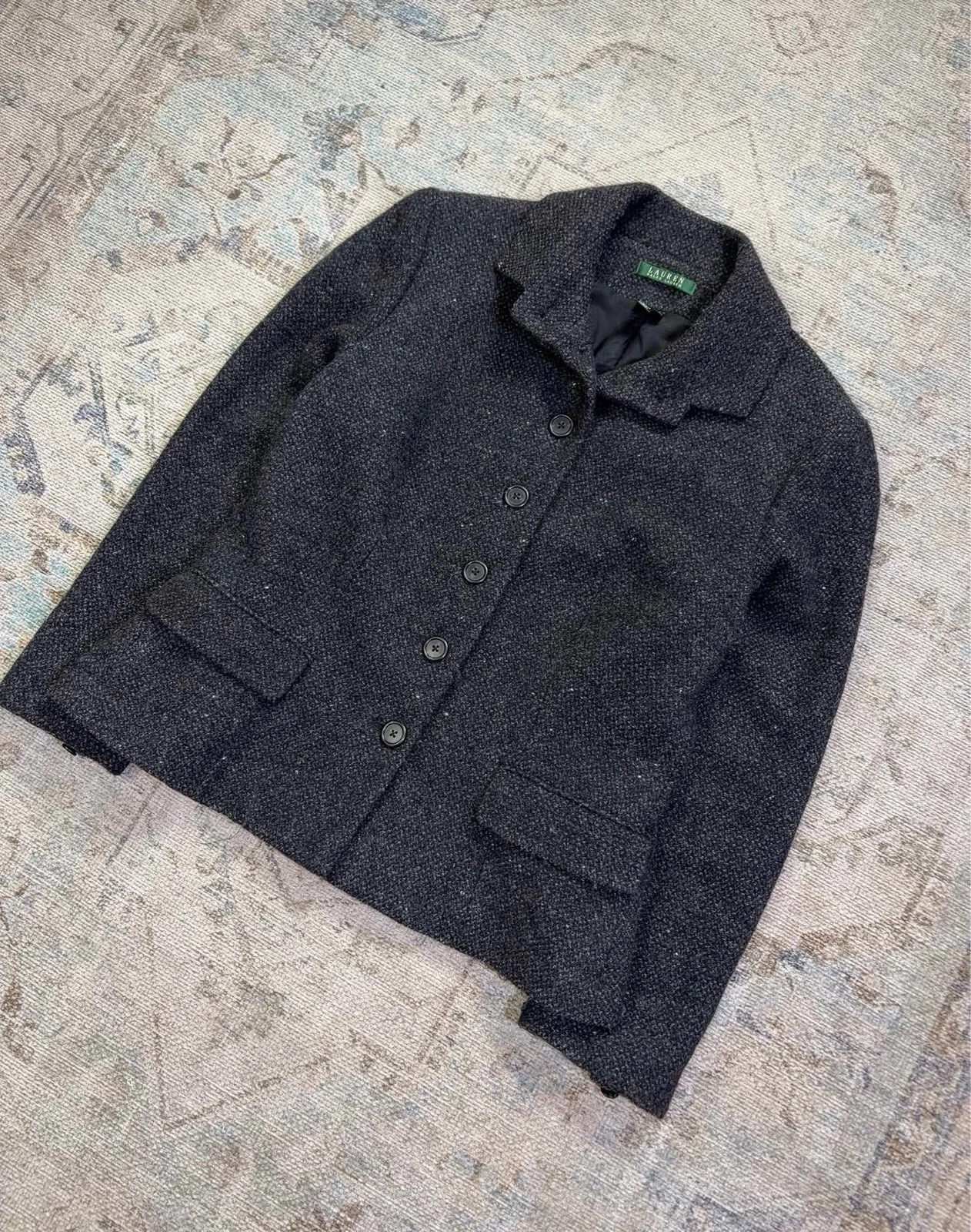 Blazer Lauren Ralph Lauren de 78% lana Wool y poliamida color gris oscuro. 3