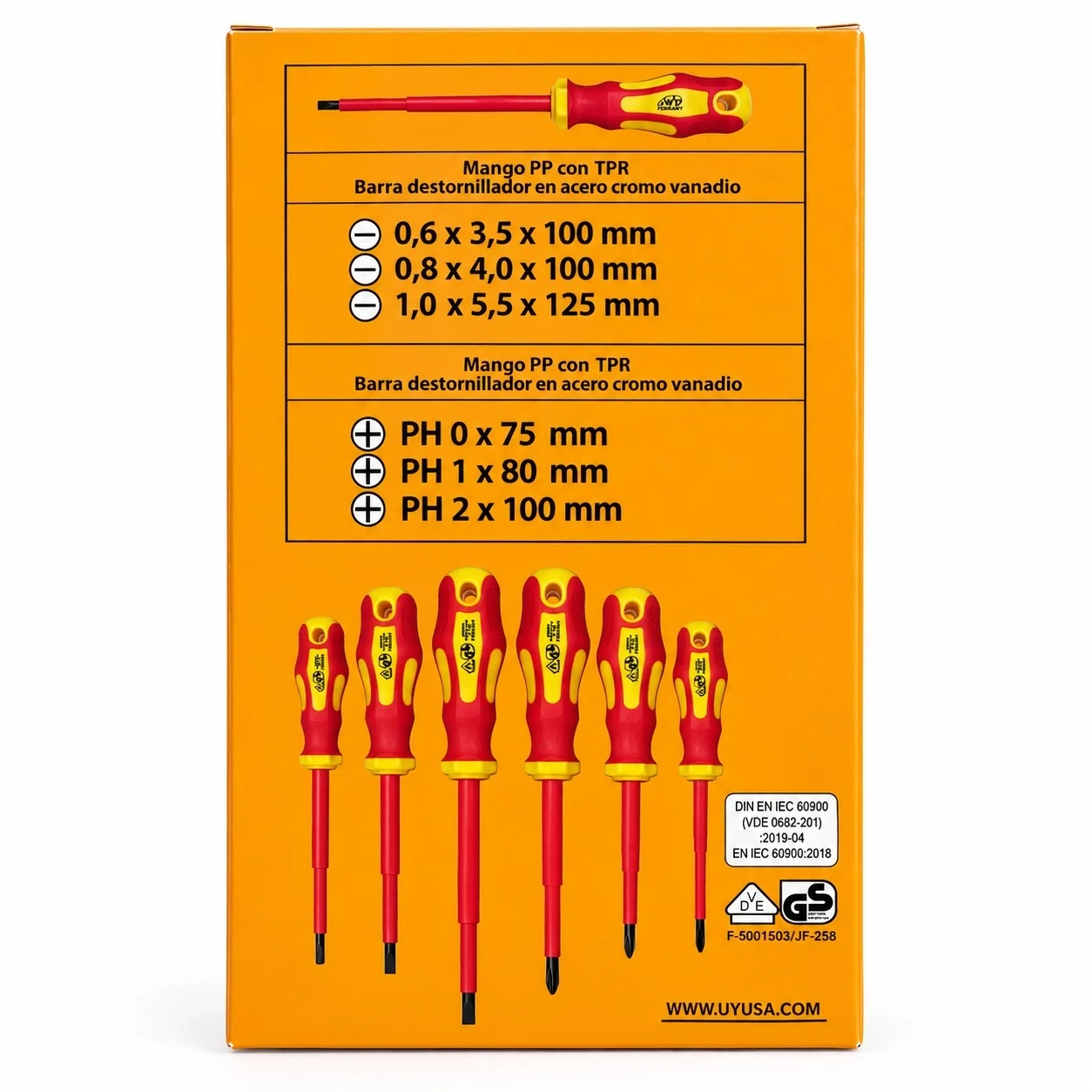 Destornillador Mango Aislador Set 6 pcs 2