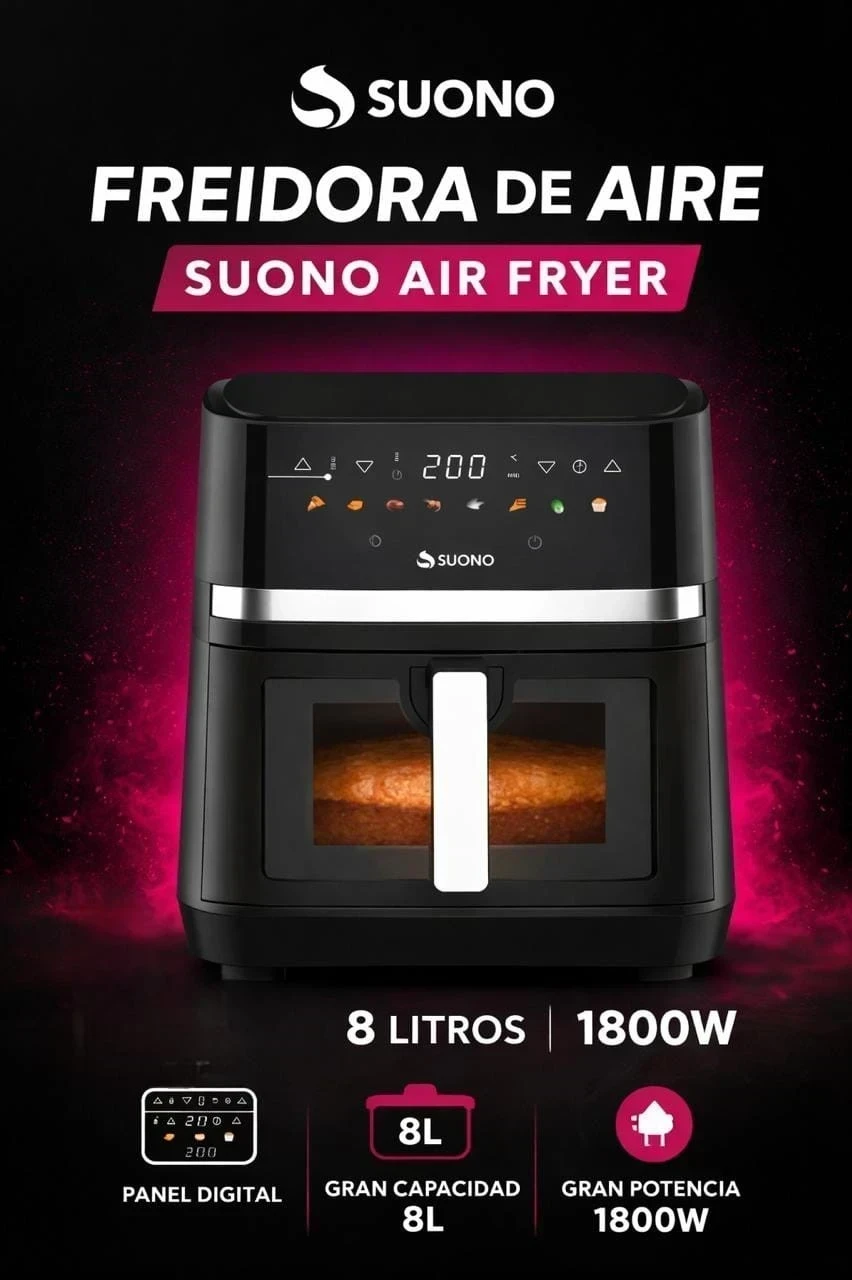 Freidora de aire Suono 8lt