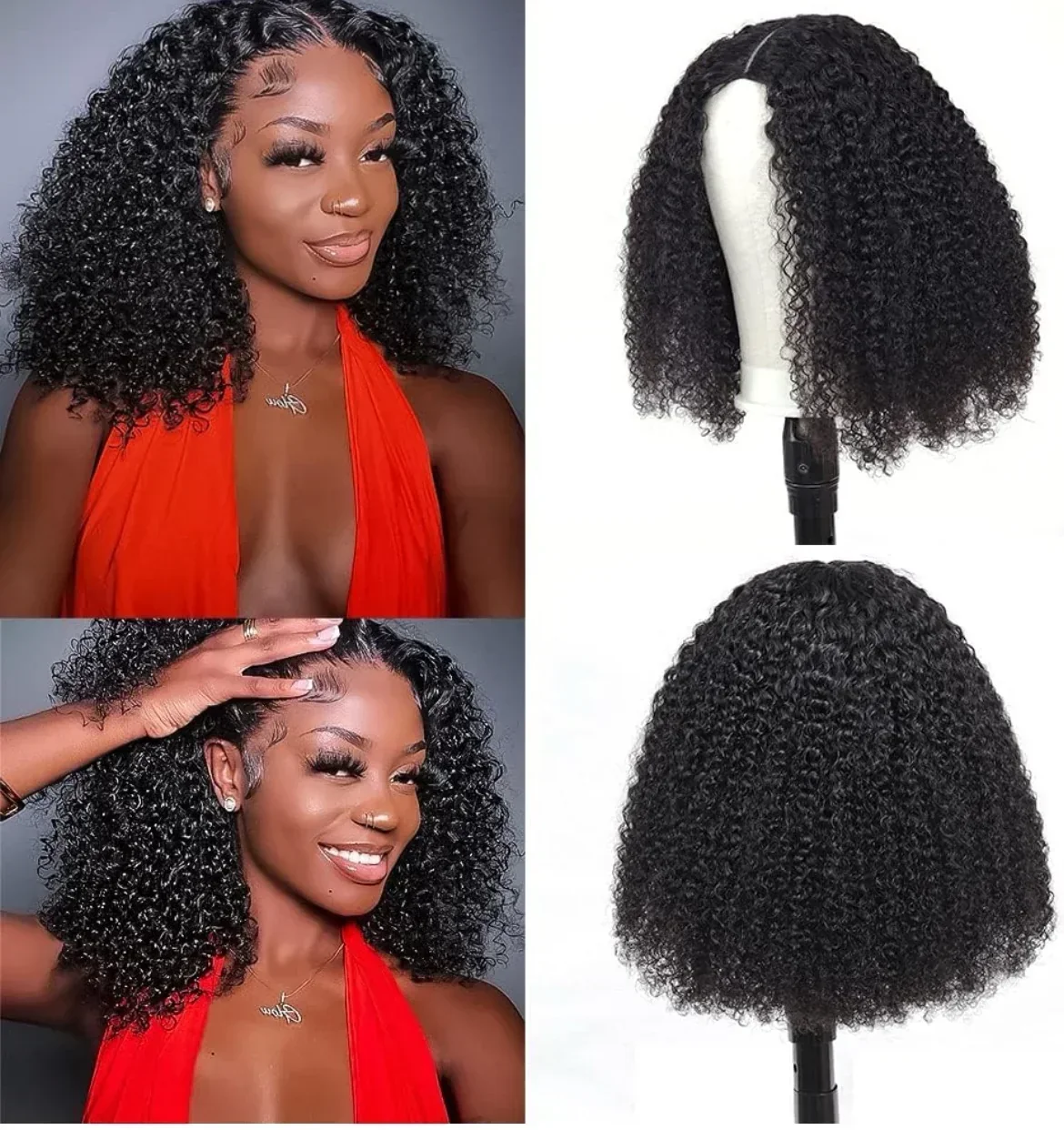 Peluca en V kinky curly de 16” 2