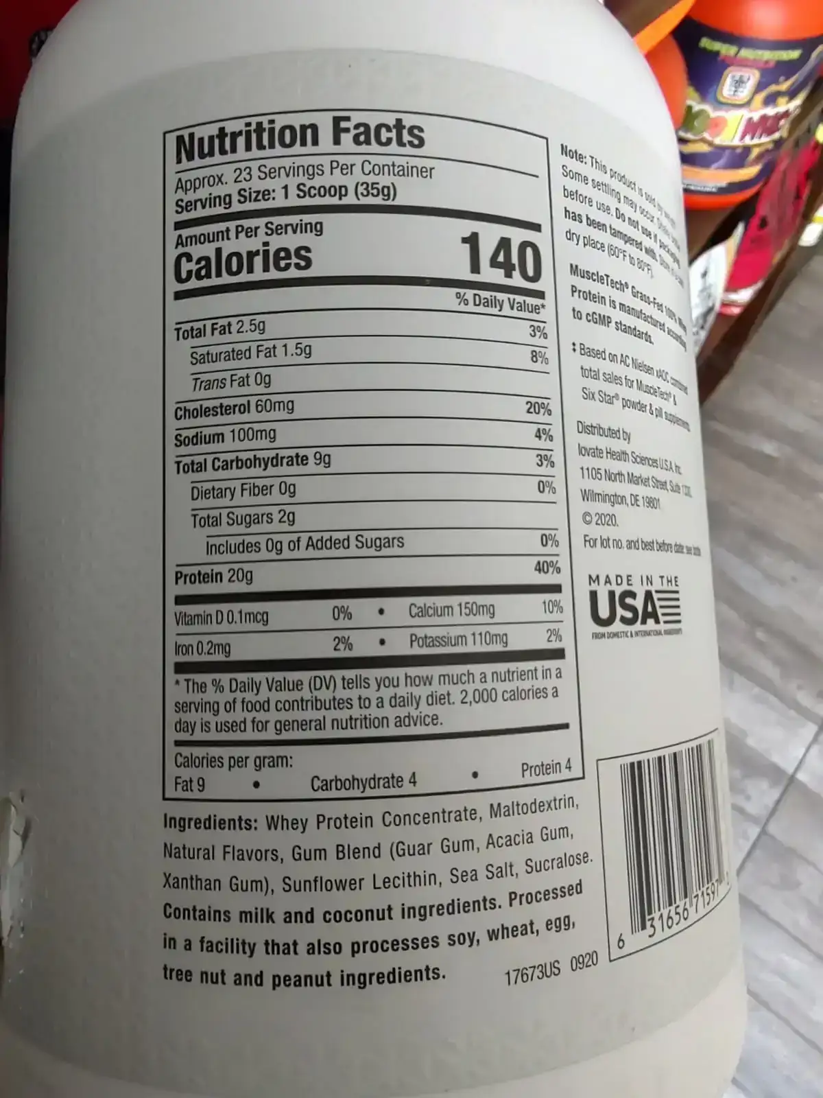 Whey protein 1.80 lb  2