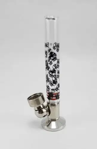 Pipa Minibong Tubo Vidrio Calaverita  