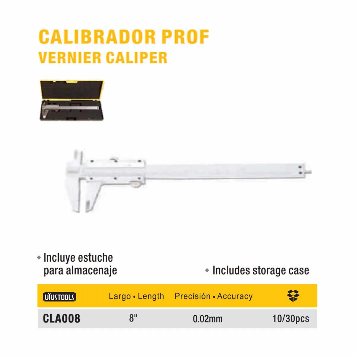 CALIBRADOR UYUST 8" 200mm 0.02 PR