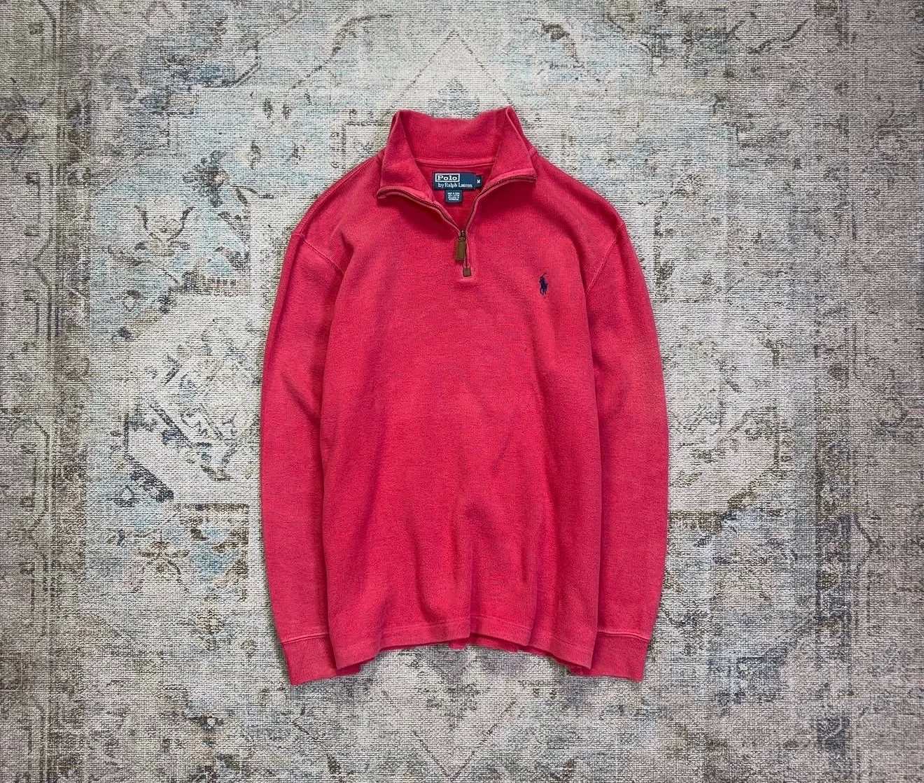 Suéter vintage  quarter-zip Polo by Ralph Lauren de algodón. 