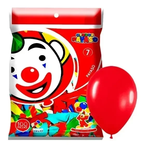 Globo de colores c/100 #7 payaso