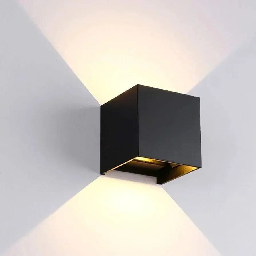 APLIQUE PARED CUBIC NEGRO REGULABLE 6W IP54 LUZ CALIDA/3000KK  2