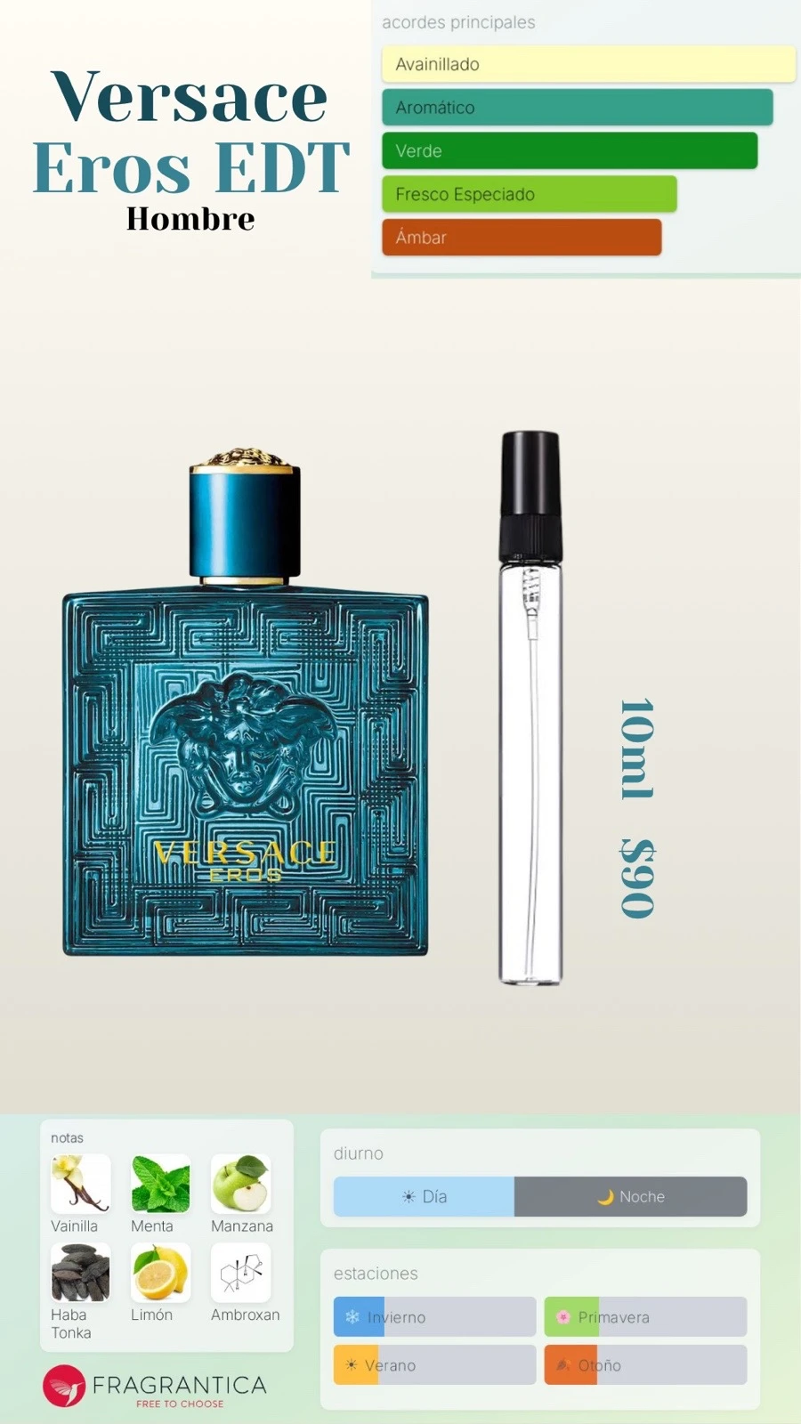 Decants - Versace Eros EDT Dupe - Hombre