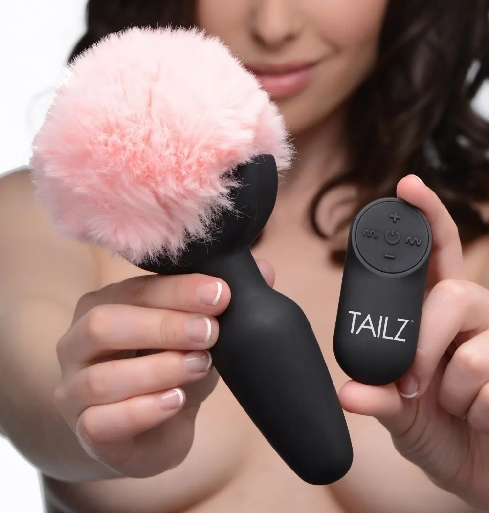 Pink Bunny Tail Anal Plug 3