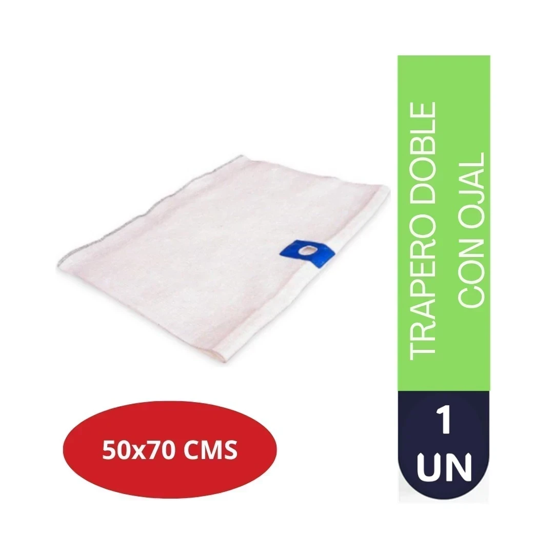 TRAPERO 50 X 70 CM ALGODÓN DOBLE CON OJAL