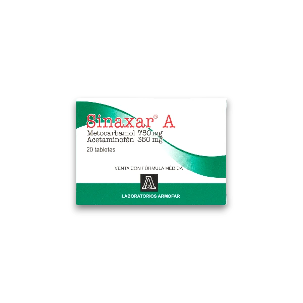SINAXAR A X 20 TBL ACETAMINOFEN METOCARBAMOL