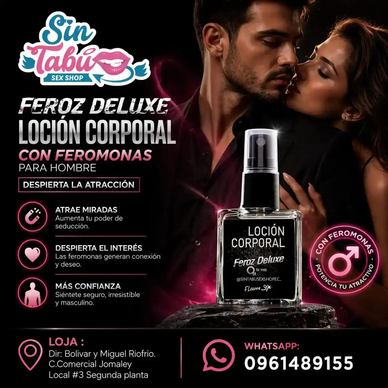 PERFUME CON FERMONAS PARA ELLOS 