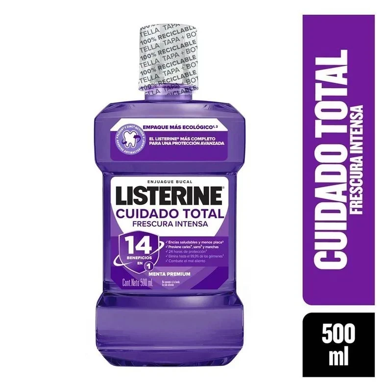 LISTERINE CUIDADO TOTAL INTENSA 500ml
