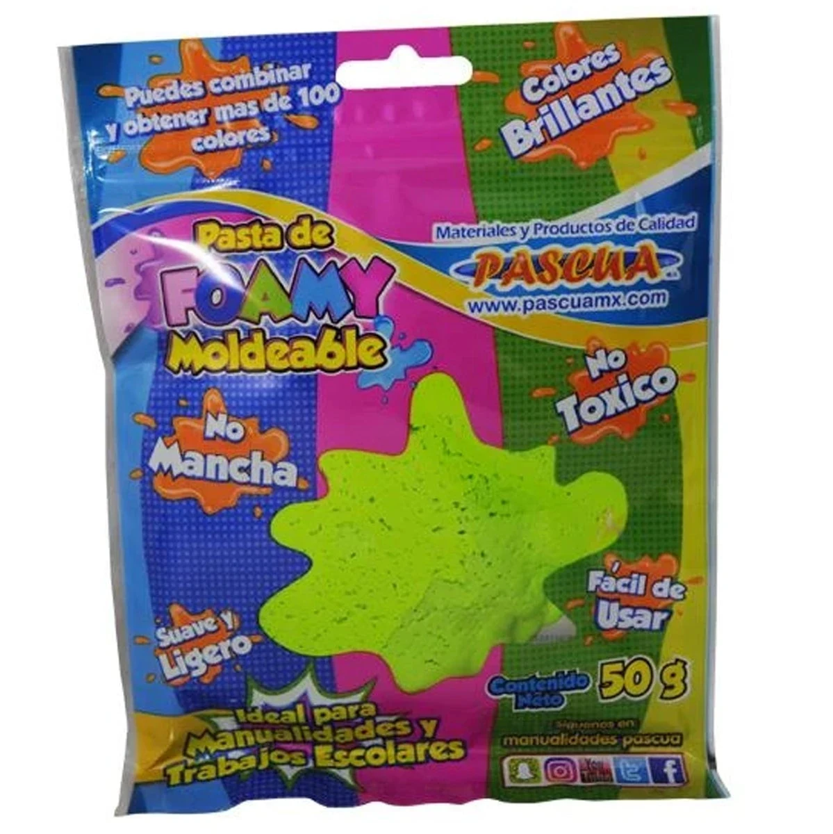 Foamy verde limón moldeable bolsa 50 g