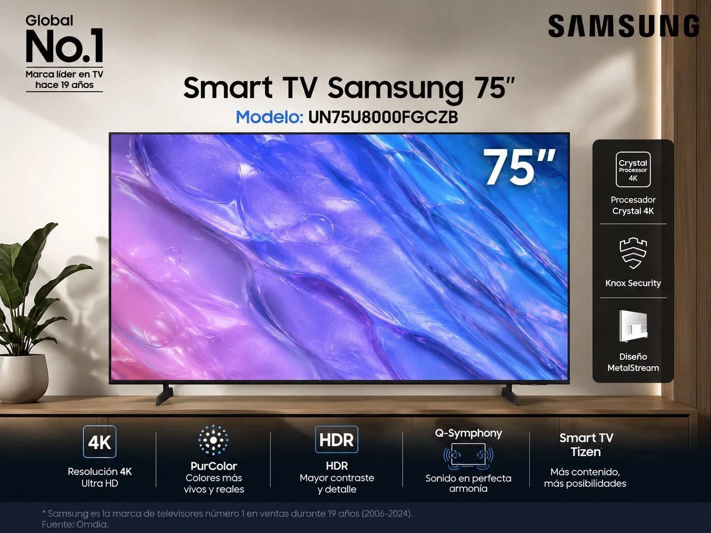 SMART TV SAMSUNG 75''  U8000F 4K UHD ‼️SOLO POR PEDIDOS ‼️ 