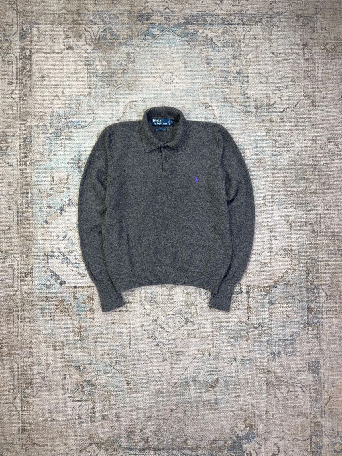 POLO RALPH LAUREN 100% LAMBSWOOL POLO SWEATER 2
