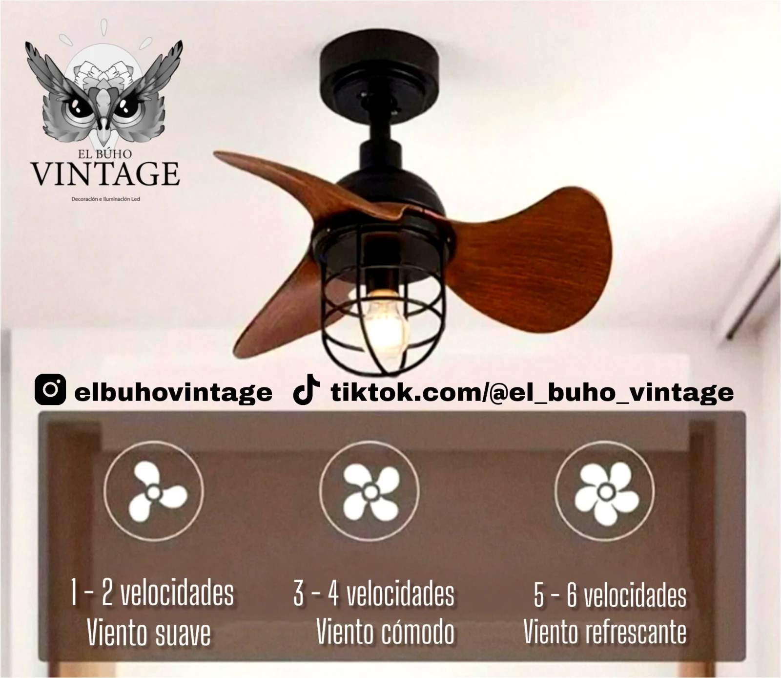 Lámpara Ventilador Vintage  3