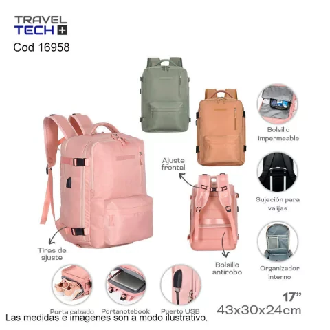 MOCHILA DE VIAJE TRAVEL TECH 16958