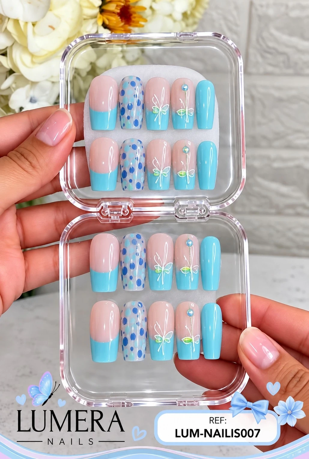 lumera caja de uñas press on referencia lum-nails-007
