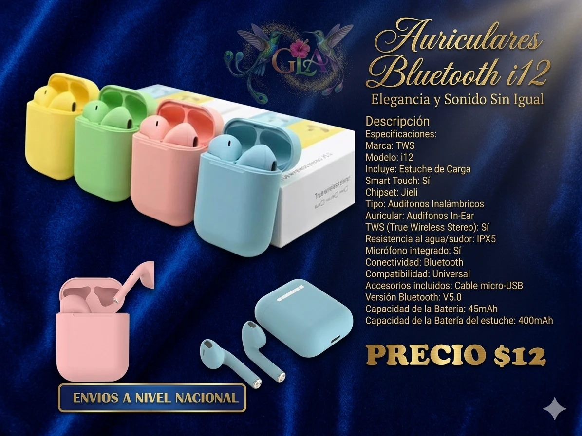 Audífonos Bluetooth i12