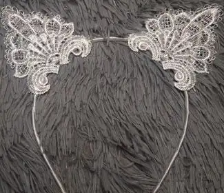 Diademas orejas encaje  2