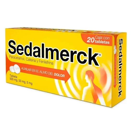 Sedalmerck 20 tab. (Paracetamol, Cafeína y Fenilefrina)