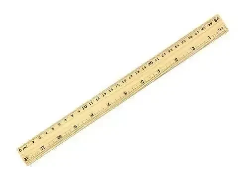 Regla de madera de 30 cm graduada