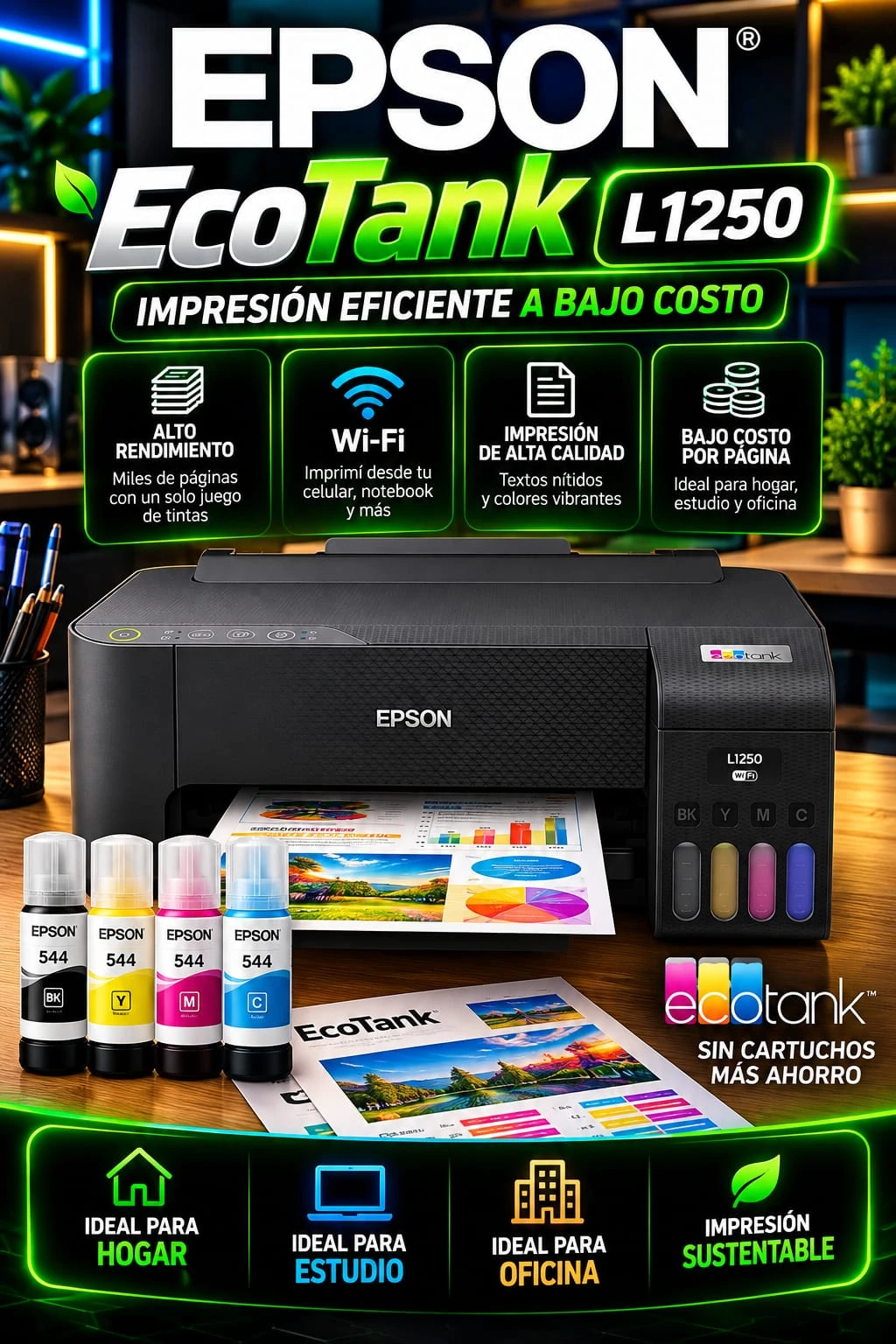 Impresora Epson EcoTank L1250 Wi-Fi