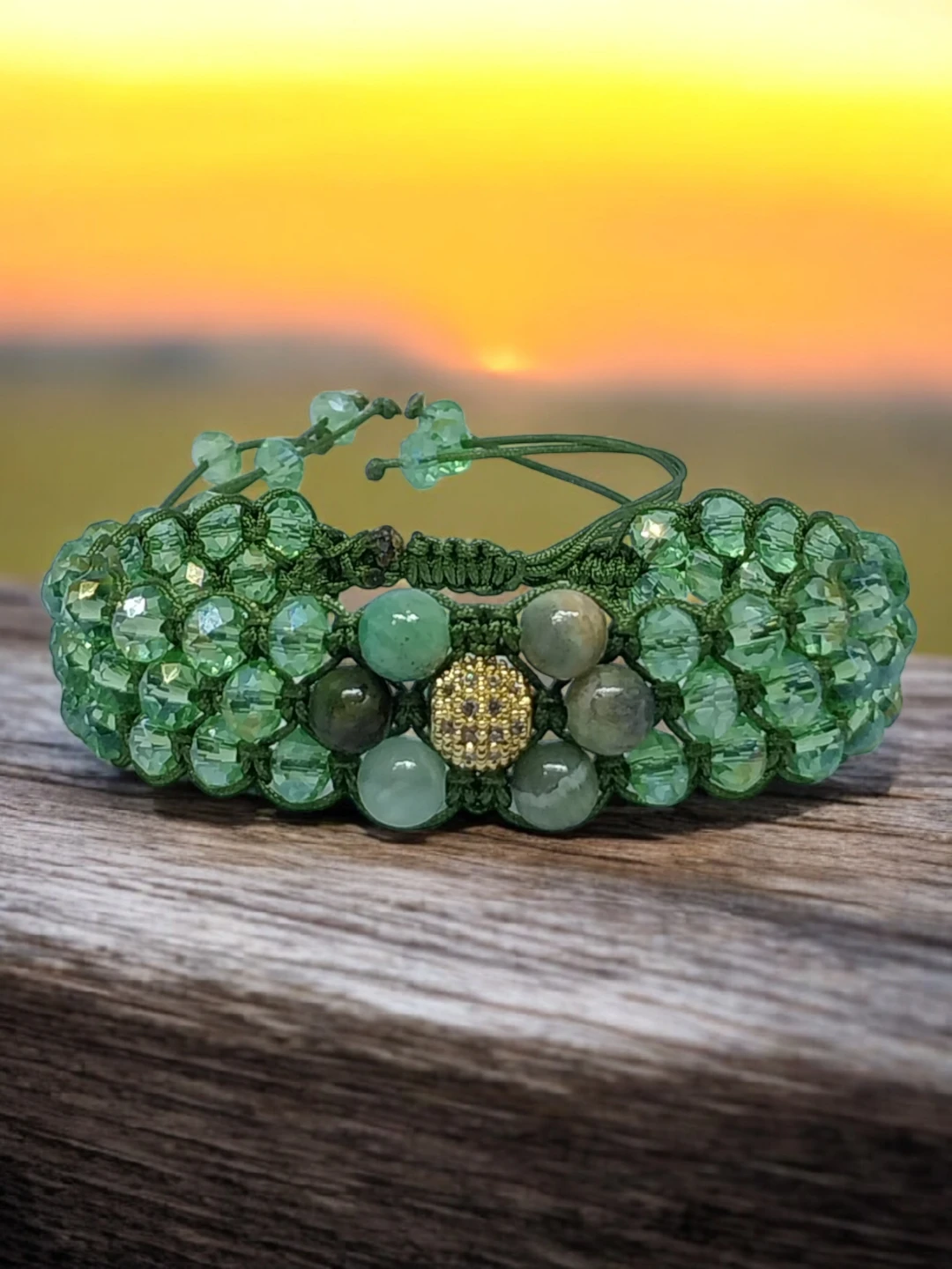 Pulsera Calcita Verde