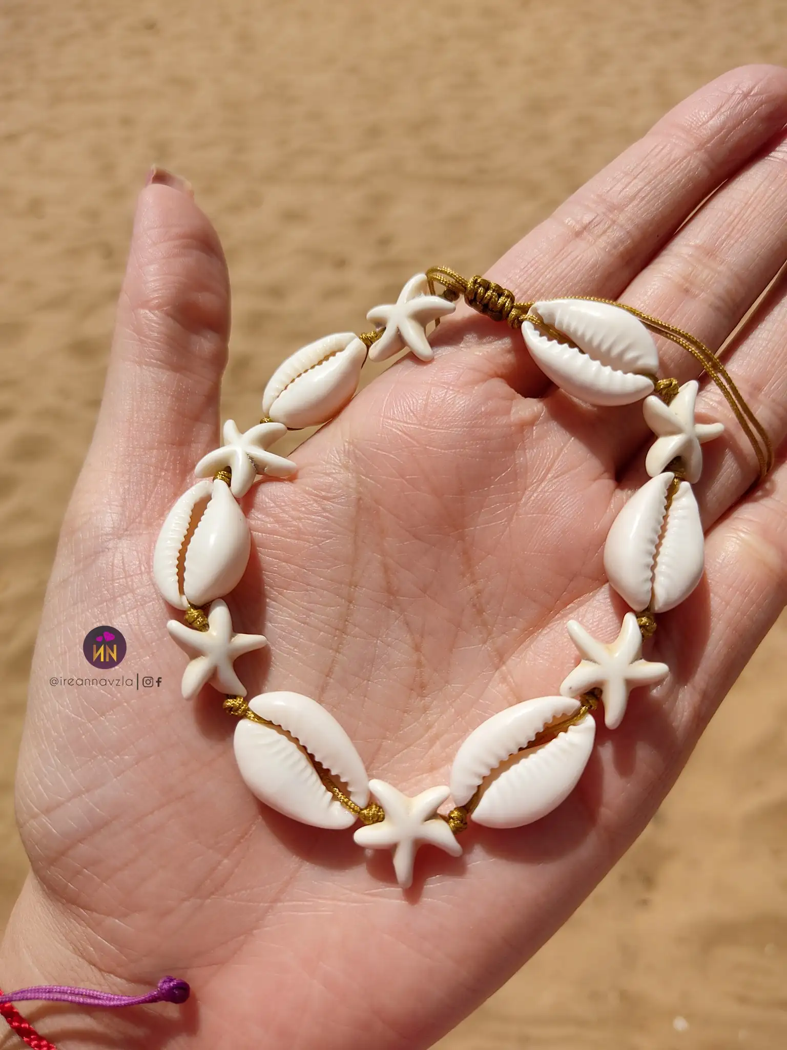 Tobillera caracol estrellas 