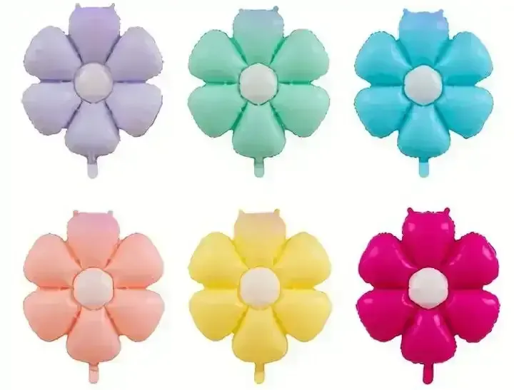 Globo metalizado silueta flor margarita 78 x 65 cm 2