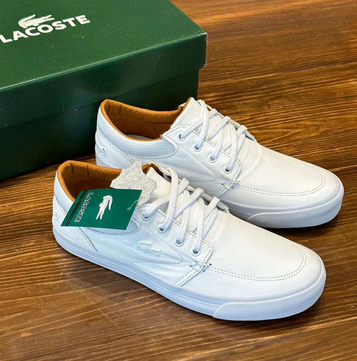 SAPATÊNIS LACOSTE COURO  4