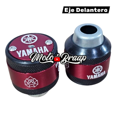 Yamaha Slider eje delantero plasti aluminio contra marcado Yamaha rojo (PAR)