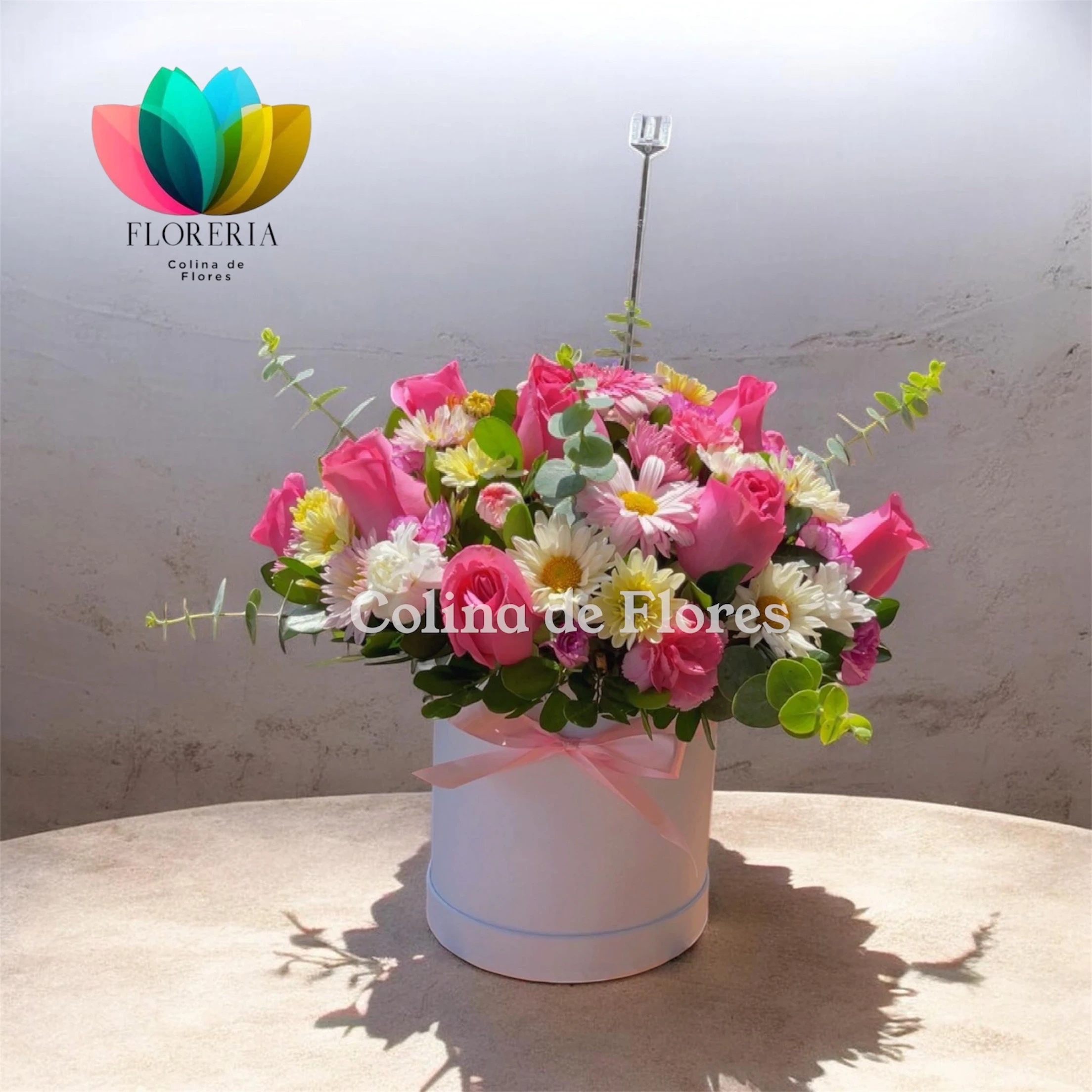 Box mix rosas ,claveles y margaritas 