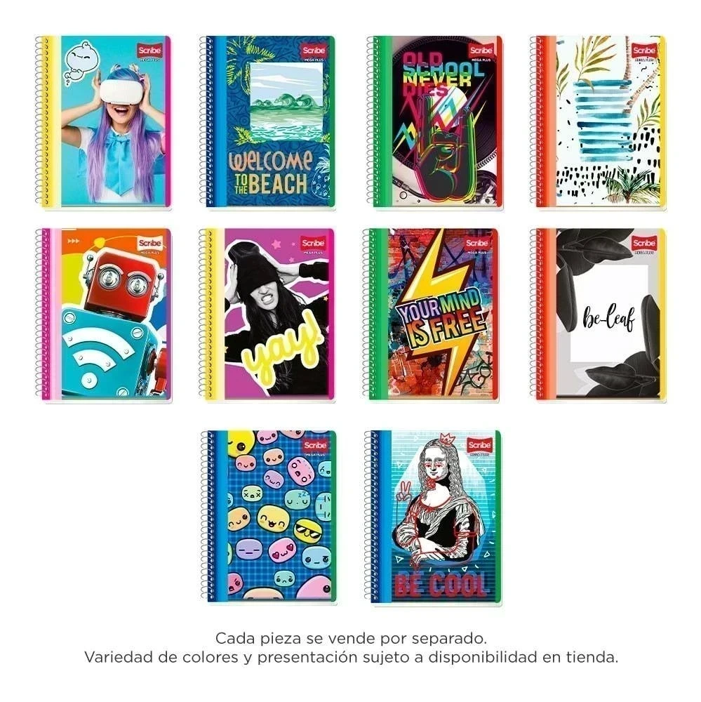 Cuaderno profesional scribe mega c5 100 hojas espiral  2