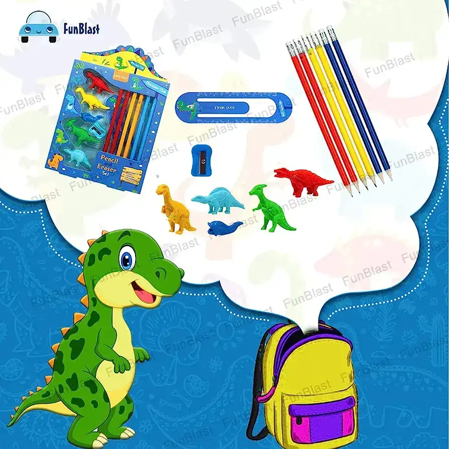 KIT LÁPICES DE COLORES DINOSAURIO 13 PIEZAS  4