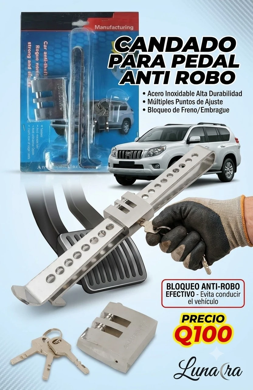 CANDADO 🔒 PARA PEDAL ANTI ROBO 